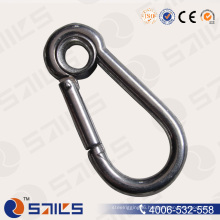 Galvanized Carbon Steel Spring Hook with Eyelet